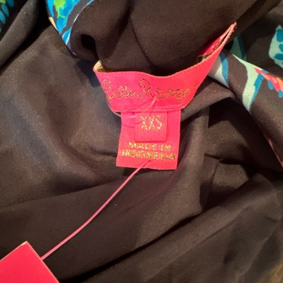 Lilly Pulitzer Imani Long Sleeve Top Blouse Tropic Floral Paradise Glow size XXS - Picture 15 of 15